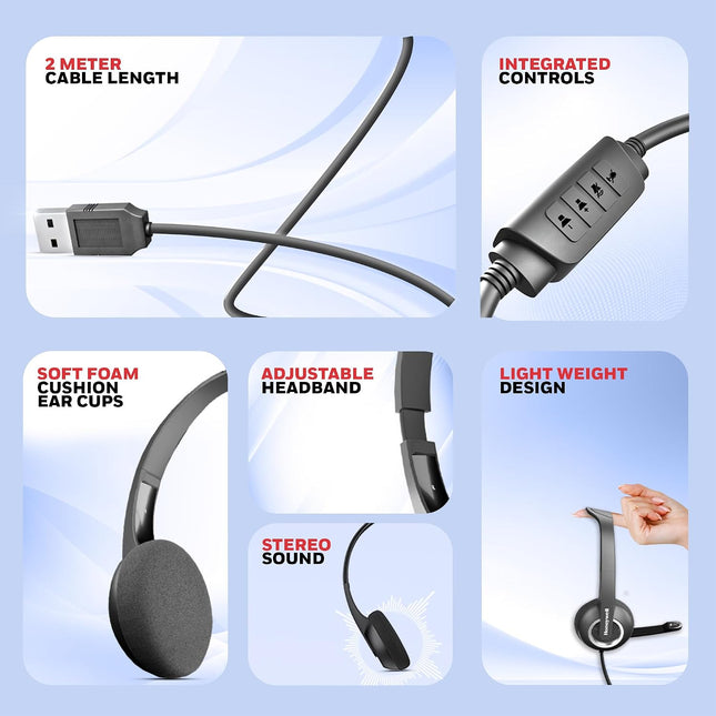 Honeywell New Suono P40 Wired On-Ear Headphones with Rotating Mic for HD Calling, Dual 40mm Drivers, Adjustable Headband for PC/Laptop/Computers, in-Built Noise canceling, Stereo Sound, Deep Bass - OPENBOX