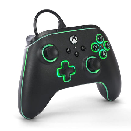 PowerA Advantage Wired Gaming Controller with Lumectra for Xbox Series X/S, Xbox One, PC, Windows 10/11 with Vivid LED Lighting, Black - Openbox