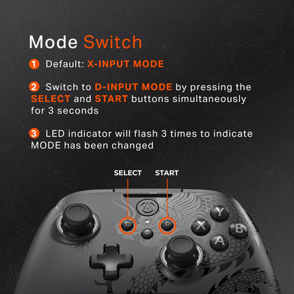 PowerA Battle Dragon™ Wireless Controller for PC and Cloud Gaming: Magnetic Hall Effect, Asymmetric Rumble Motors, 20h Playtime (Not for iOS) - Openbox