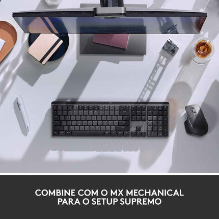 Logitech MX Master 3S with Free Adobe Subscription - Wireless Performance Mouse with Ultra-Fast Scrolling, Ergo, 8K DPI, Track on Glass, Quiet Clicks, USB-C, Bluetooth, Chrome-Pale Grey - NEW