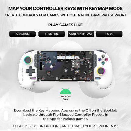 EvoFox Deck 2 Smartphone Gamepad with Hall Effect Triggers & Joysticks | Bluetooth Wireless Controller for Android, iOS, Windows, macOS & Nintendo Switch | Key Mapping, Macro Buttons, RGB Lighting - OPENBOX