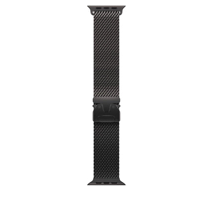 Apple Watch Band - Titanium Milanese Loop - 49mm - Black - Medium - Openbox