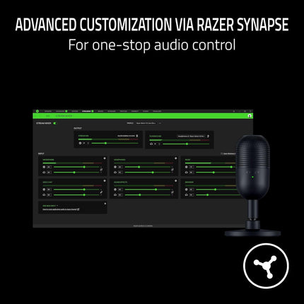 Razer Seiren V3 Mini USB Microphone: Condenser Mic - Supercardioid Pickup Pattern - Tap-to-Mute Sensor with LED Indicator - Shock Absorber - Ultra Compact - PC, Discord, OBS Studio, XSplit - Openbox