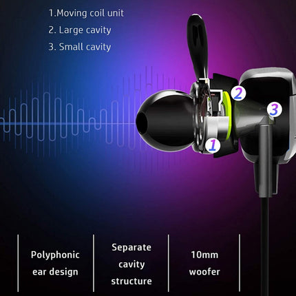 HP Wired Gaming Earbuds with mic Deep Bass Earphones in-Ear Headset Headphone with Detachable Dual Microphone - Openbox