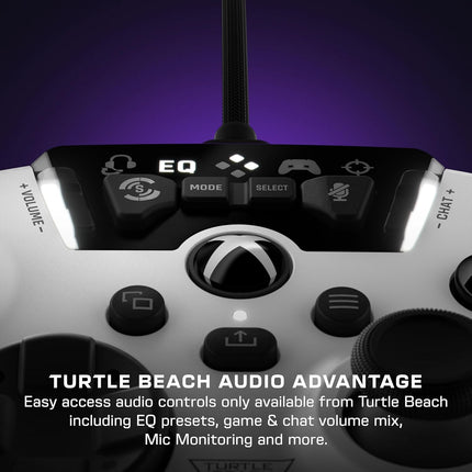 Turtle Beach Recon Controller Wired Gaming Controller for Xbox Series & Windows 10 PCs Audio Enhancements, and Superhuman Hearing - White