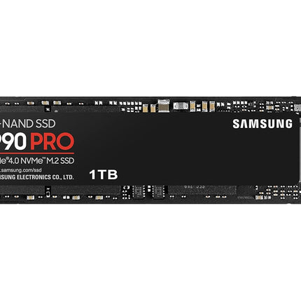 Samsung 990 PRO SSD 1TB PCIe 4.0 M.2 Internal SSD, Seq. Read Speeds Up to 7,450 MB/s for High End Computing, Gaming, Video Editing and Heavy Duty Workstations - NEW