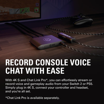 Elgato 4K S – External Capture Card for PS5, Xbox Series X/S, Switch 2, PC, Mac, iPad | 4K60, 1440p120, or 1080p240 Passthrough and Capture, HDR10, VRR, USB-C, Near-Zero Latency - Openbox