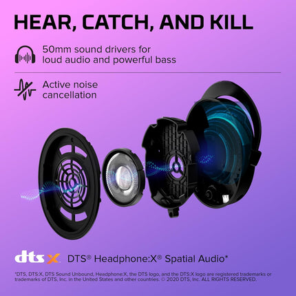 HyperX Cloud Stinger 2 Wireless Gaming Headset Compatible with PC. Noise-Cancelling Swivel-to-Mute Microphone, Comfortable Memory Foam - Openbox