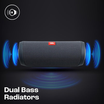 JBL Flip Essential 2, Wireless Portable Bluetooth Speaker with Deep Base, IPX7 Water & Dustproof (Without Mic, Black) - New Sealed Pack
