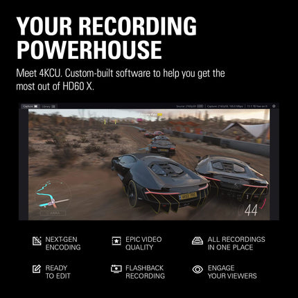Elgato HD60 X - Stream and Record in 1080p60 HDR10 or 4K30 with Ultra-Low Latency on PS5, PS4/Pro, Xbox Series X/S, Xbox One X/S, in OBS and More, Works with PC and Mac - Openbox
