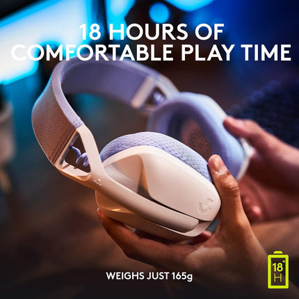 Logitech G435 Lightspeed and Bluetooth Wireless Over Ear Gaming Headphones - Lightweight with Dual mics, 18h Battery, Compatible with Dolby Atmos, PC, PS4, PS5, Mobile - OpenBox