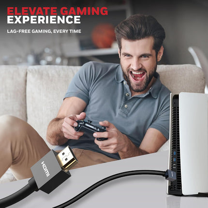 Honeywell HDMI Cable v2.0 with Ethernet, 3D/4K@60Hz Ultra HD Resolution, 2 Mtr, 18 GBPS Transmission Speed, High-Speed, Compatible with all HDMI Devices Laptop Desktop TV Set-top Box Gaming Console - OpenBox