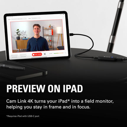 Corsair Elgato Cam Link 4K USB 3.0 Broadcast Live, Record via DSLR, Camcorder, or Action Cam, 1080p60 or 4K at 30 FPS, Compact HDMI Capture Device - Openbox
