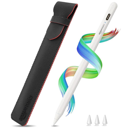 Amazon Basics 2nd Gen Stylus Pen for IPAD | Supports Palm Rejection, Tilt Sensor, Precise for Writing/Drawing| for iPad 6/7/ 8/ 9th Gen; iPad 10.2", Pro 11/12.9", Mini 5/6th, Air 3/4th Gen (Assorted Color)- OPENBOX