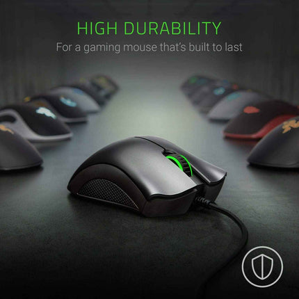 Razer DeathAdder Essential Wired Gaming Mouse I Single-Color Green Lighting I 6400DPI Optical Sensor - Openbox