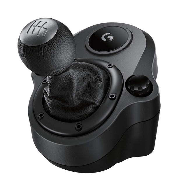 Logitech G Driving Force Racing Wheels Shifter for G29, G920 & G923, 6 Speed, Push Down Reverse Gear, Steel and Leather Construction - Black - OPENBOX