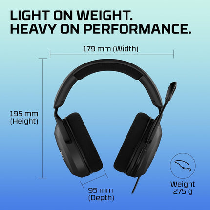 HyperX Cloud Stinger 2 Core Essential PC Gaming Wired Headset, Lightweight Over Ear Headset with mic, Swivel-to-Mute Function, 40mm Drivers - Openbox