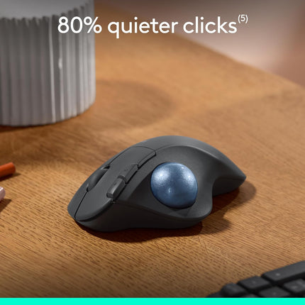 Logitech Ergo M575 Wireless Trackball Mouse - Easy Thumb Control, Precision and Smooth Tracking, Ergonomic Comfort Design, for Windows, PC and Mac with Bluetooth and USB Capabilities - Openbox