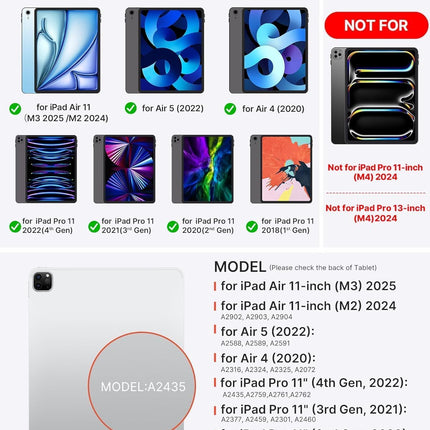 typecase Edge Keyboard for iPad Air 11 (M3/M2), Air 5th/4th & Pro 11 (4th/3rd/2nd/1st Gen)