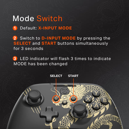 PowerA Battle Dragon™ Advanced Wireless Controller for PC & Cloud Gaming: Magnetic Hall Effect, Asymmetric Rumble Motors, 30h Playtime (Not for iOS)  - Openbox