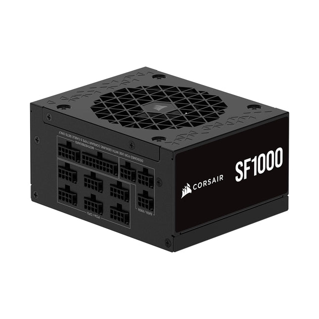 CORSAIR SF1000 (2024) Fully Modular Low Noise 80 Plus Platinum ATX Power Supply – ATX 3.0 Compliant – PCIe 5.0 Ready – SFX-to-ATX Bracket Included – Black - Openbox