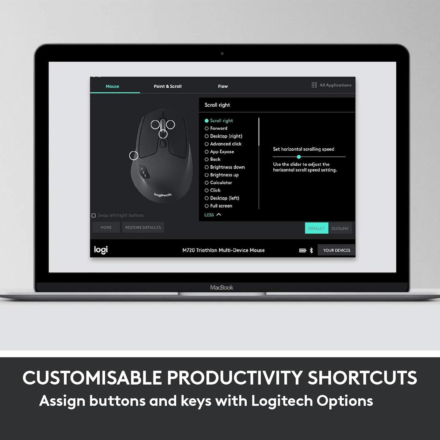 Logitech MK850 Multi-Device Wireless Keyboard and Mouse Set, 2.4GHz Wireless & Bluetooth, Curved Keyframe , 12 Programmable Keys, 3-Year Battery Life, PC/Mac