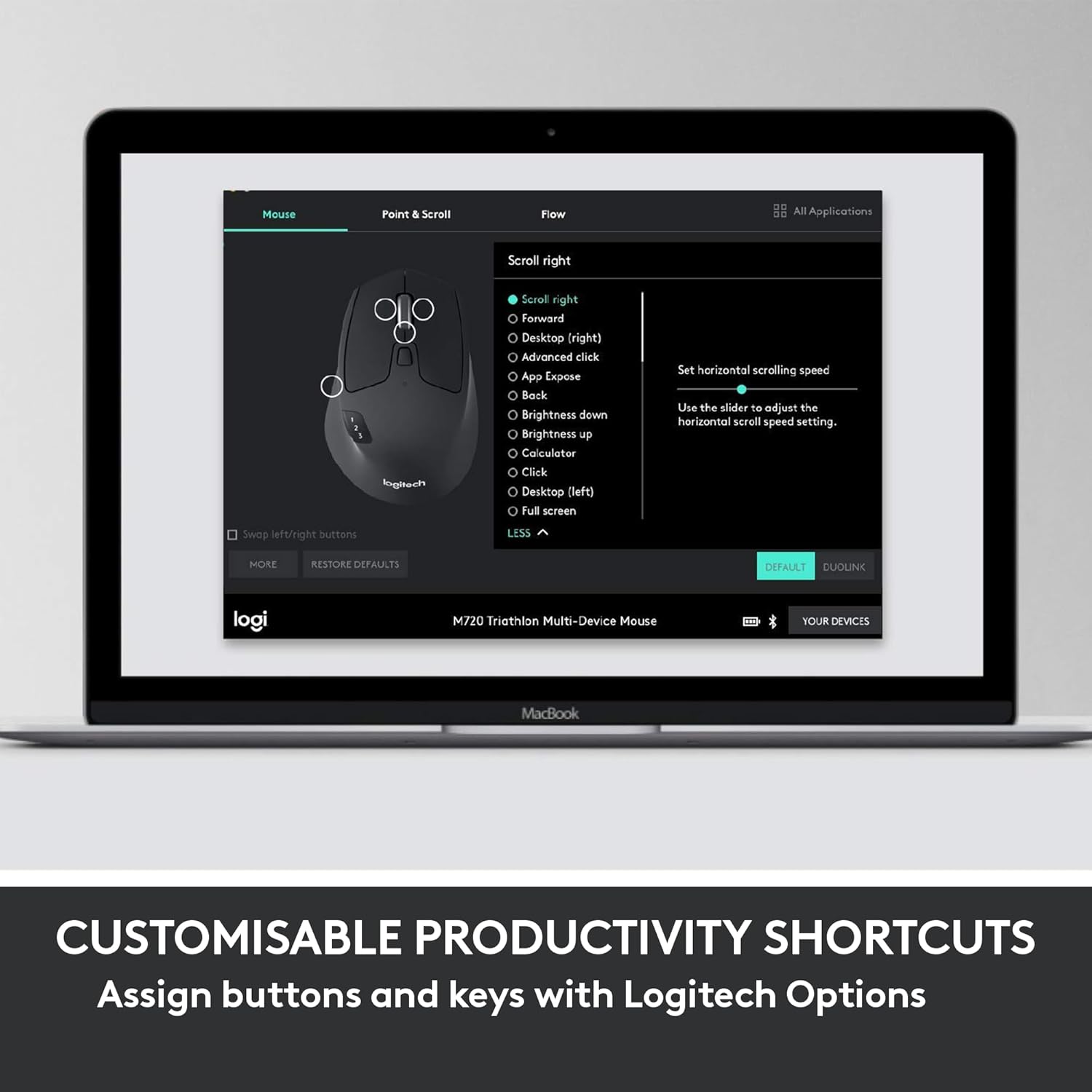 Logitech MK850 Multi-Device Wireless Keyboard and Mouse Set, 2.4GHz Wireless & Bluetooth, Curved Keyframe , 12 Programmable Keys, 3-Year Battery Life, PC/Mac