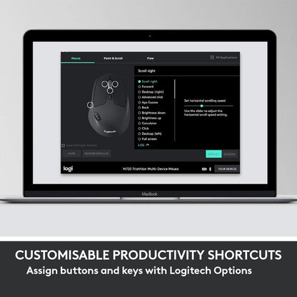 Logitech MK850 Multi-Device Wireless Keyboard and Mouse Set, 2.4GHz Wireless & Bluetooth, Curved Keyframe , 12 Programmable Keys, 3-Year Battery Life, PC/Mac