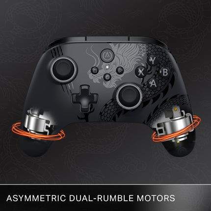 PowerA Battle Dragon™ Wireless Controller for PC and Cloud Gaming: Magnetic Hall Effect, Asymmetric Rumble Motors, 20h Playtime (Not for iOS) - Openbox