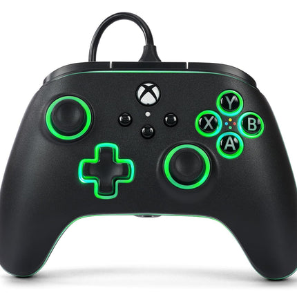 PowerA Advantage Wired Gaming Controller with Lumectra for Xbox Series X/S, Xbox One, PC, Windows 10/11 with Vivid LED Lighting, Black - Openbox