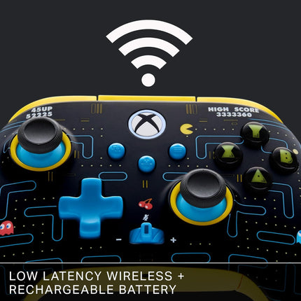 PowerA Wireless Gaming Controller for Xbox Series X/S, Xbox One, PC, Windows 10/11, Hall Effect Thumbsticks & Triggers, Low Latency Wireless, Glow in the Dark, PAC-MAN SE (Officially Licensed) - Openbox - B Grade
