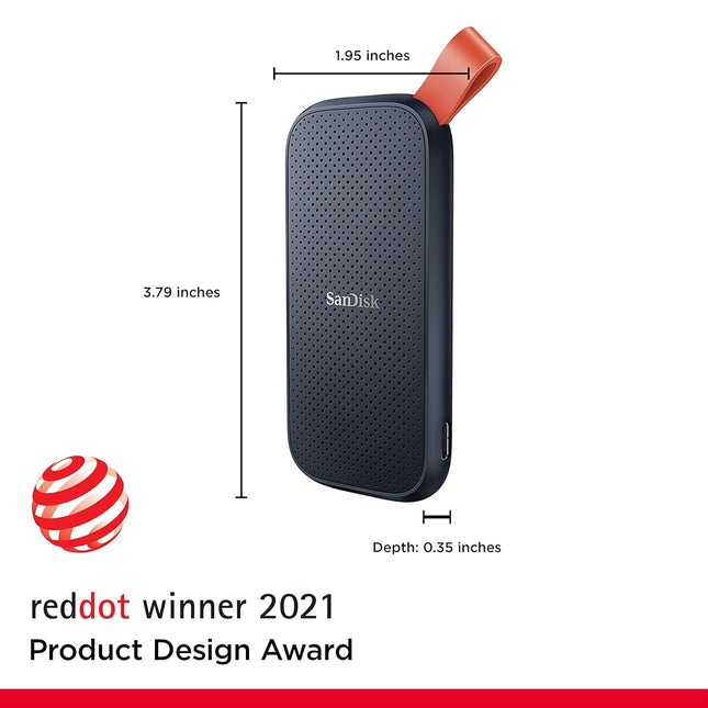 SANDISK 1TB Portable SSD, 800MB/s R, USB 3.2 Gen 2, Rugged SSD with Upto 2 Meter Drop Protection, Type-C to Type-A Cable, PC & Mac Compatible, External SSD - Openbox