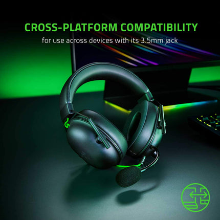 Razer BlackShark V2 X Smartchoice Wired Gaming Headset with Mic, 7.1 Surround Sound, 50mm Drivers, Memory Foam Cushions, Multi-Platform (PC/PS/Xbox/Switch/Mobile), 3.5mm Jack_Black - Openbox