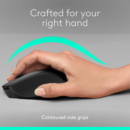 Logitech M331 Silent Plus Wireless Mouse, 2.4GHz with USB Nano Receiver, 1000 DPI Optical Tracking, 3 Buttons, 24 Month Battery Life, PC/Mac/Laptop - Openbox