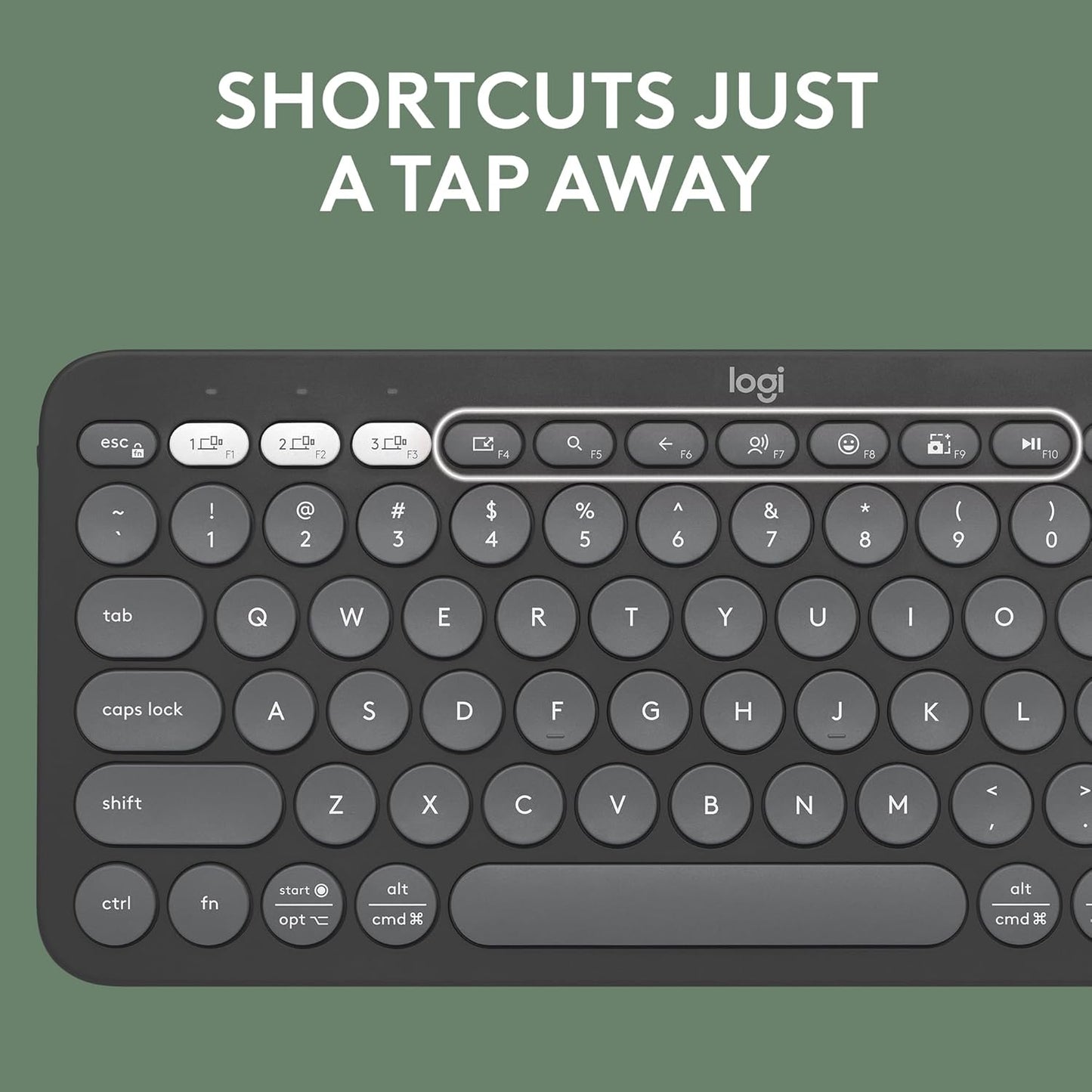 Logitech Pebble 2 Combo, Wireless Keyboard and Mouse, Quiet and Portable, Customisable, Logi Bolt, Bluetooth, Easy-Switch for Windows, macOS, iPadOS, Chrome - Tonal Graphite