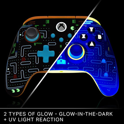 PowerA Wireless Gaming Controller for Xbox Series X/S, Xbox One, PC, Windows 10/11, Hall Effect Thumbsticks & Triggers, Low Latency Wireless, Glow in the Dark, PAC-MAN SE (Officially Licensed) - Openbox - B Grade