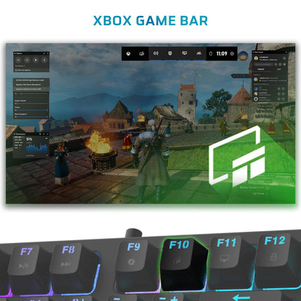EvoFox Katana X2 FS Mechanical Gaming Keyboard | 3‑Pin Replaceable Clicky Blue Switches, Dynamic Backlighting, All Keys Anti‑Ghosting, Volume Knob, Copilot, Xbox Gamebar, Screenshot - OPENBOX (Assorted Colors)