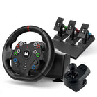 Nitho Drive Pro Sport V23 Gaming Steering Wheel with H-Pattern Gear Shifter and 3 Pedals Set, Racing Wheel for PC, PS4, Switch, Xbox One & Xbox Series X|S, 270° Zero Dead Zone Car Driving Simulator - OPENBOX