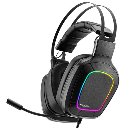 Nitho Titan PRO 7.1 Surround Gaming Headset with Cardioid Microphone for PS5, PS4, PC, Laptop, Over Ear Stereo Wired Gaming Headphones with RGB LED Light, 3.5 mm Audio Jack, 50 mm Drivers - Openbox