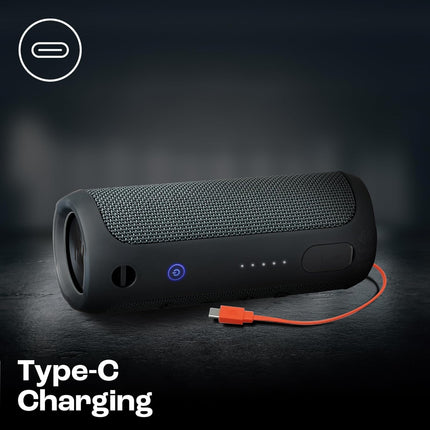 JBL Flip Essential 2, Wireless Portable Bluetooth Speaker with Deep Base, IPX7 Water & Dustproof (Without Mic, Black) - New Sealed Pack