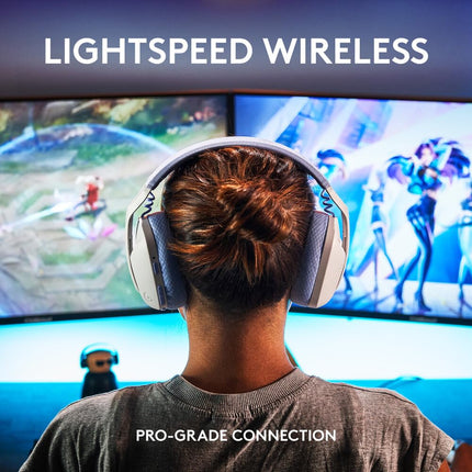 Logitech G435 Lightspeed and Bluetooth Wireless Over Ear Gaming Headphones - Lightweight with Dual mics, 18h Battery, Compatible with Dolby Atmos, PC, PS4, PS5, Mobile - OpenBox