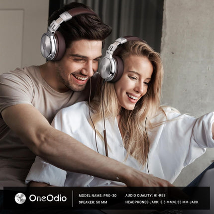 OneOdio Pro30 Headphones Studio Wired Bass Headsets with 50mm Driver - Openbox