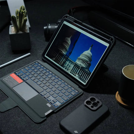Nillkin Bumper Combo typecase Backlit Keyboard Case Type Case for Apple iPad 10th gen & 11th Gen 11"(A16)(2025) [Magnetic Detachable] Keyboard Protective Case with Multi-Touch Trackpad & Wireless Pencil Holder - New Sealed Pack