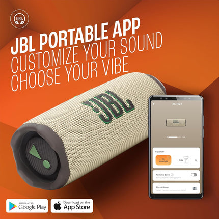 JBL Flip 7 Wireless Portable Bluetooth Speaker, AI Sound Boost, 16Hrs of Playtime, IP68 Water & Dustproof, Multi-Speaker Connection, Personalization App (Blue) | USB C Lossless Audio, Links With Other Speakers For Outdoor Use - New Sealed Pack