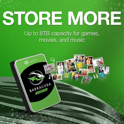 Seagate Barracuda 2 TB Internal Hard Drive HDD 3.5 inches SATA 6 Gb/s 7, 200 RPM 64 MB Cache for Computer Desktop PC Laptop - Openbox