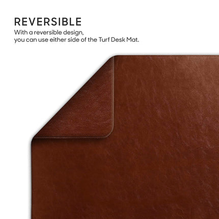 DailyObjects Large Premium Vegan Leather Desk Mat|Anti-Skid|Anti-Slip|85*45cm|Reversible Desk spread Turf Desk/Laptop Mat for Work from Home/Office/Gaming- Extended mouse pad and keyboard desk pad-Tan - Openbox