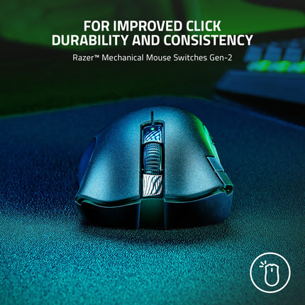 Razer Bluetooth DeathAdder V2 X Hyper Speed: Award-Winning Ergonomic Design with 14000 DPI - Ultra-Fast Hyper Speed Wireless Ergonomic Gaming Mouse - 235hr Battery Life - Openbox