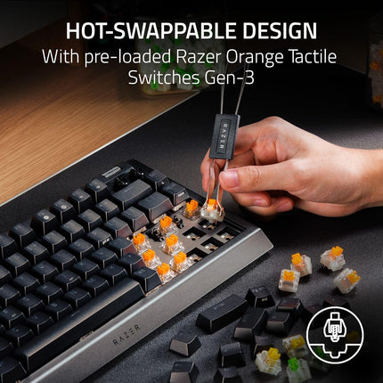 Razer BlackWidow V4 75% - Black - Openbox ( Without Palmrest)