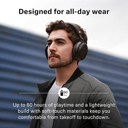 Sennheiser Momentum 4 Wireless Over Ear Headphones, German Design, ANC, 60h Battery, Customizable Sound, 4 Digital Mics for Crystal-Clear Calls, Multipoint Connectivity, 1 Yr Warranty, Black - OPENBOX
