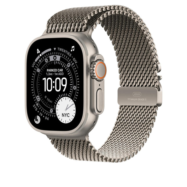 Apple Watch Band - Titanium Milanese Loop - 49mm - Natural - Small - Openbox